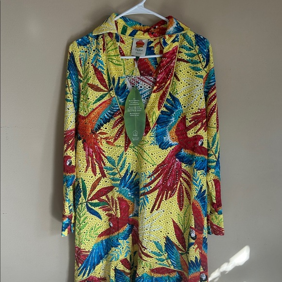 FARM Rio Macaw Leaf Maxi Tropical 🦜 Print Dress NWT - Picture 6 of 7
